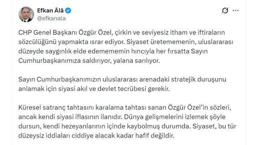 AK Partili Ala: Özgür Özelin sözleri, kendi siyasi iflasının ilanıdır