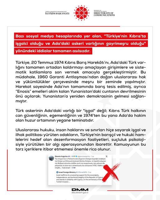 DMMden Kıbrıs açıklaması