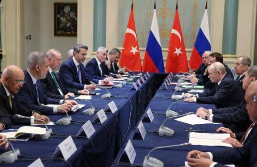 Cumhurbaşkanı Erdoğan, Rusya Devlet Başkanı Putin ile bir araya geldi