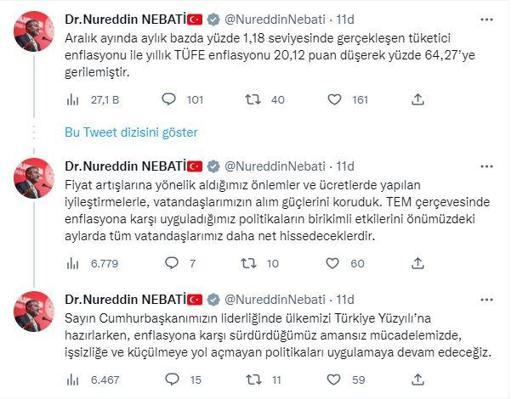 Bakan Nebati: Enflasyonda belirgin düşüş trendine girdik