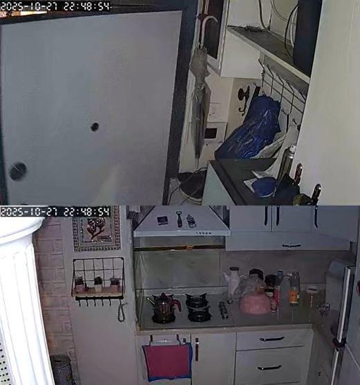 Depreme uyurken yakalanan kişinin yaşadığı panik kamerada