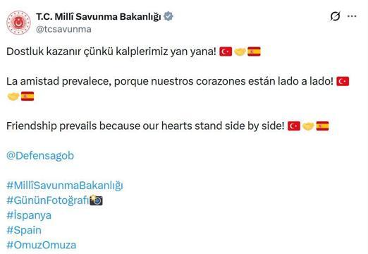 MSBden İspanya paylaşımı