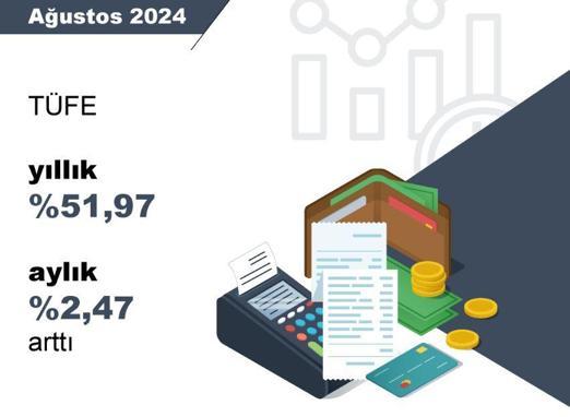 Ağustos ayı enflasyonu yüzde 2,47 oldu, yıllık enflasyon yüzde 51,97ye geriledi