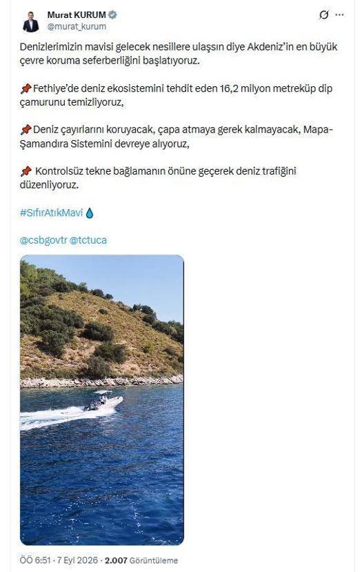 Bakan Kurum: Akdeniz’in en büyük çevre koruma seferberliğini başlatıyoruz