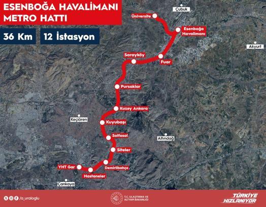 Bakan Uraloğlu: Esenboğa Havalimanı Metro Hattımızın yapımına 2026da başlamayı hedefliyoruz