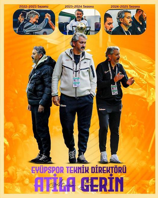 Eyüpspor’da teknik direktörlük görevine Atila Gerin getirildi