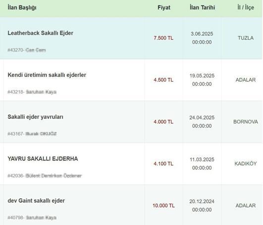 İnternetten sakallı ejder satışına 60 bin 187 lira ceza