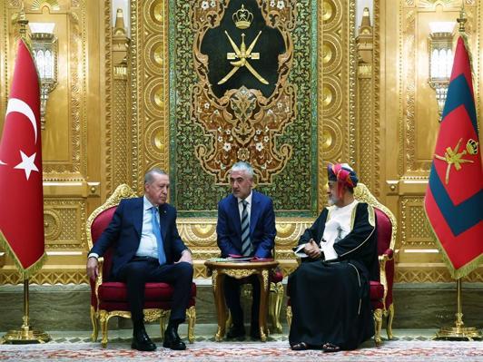 Cumhurbaşkanı Erdoğan, Umman Al Alam Sarayı’nda