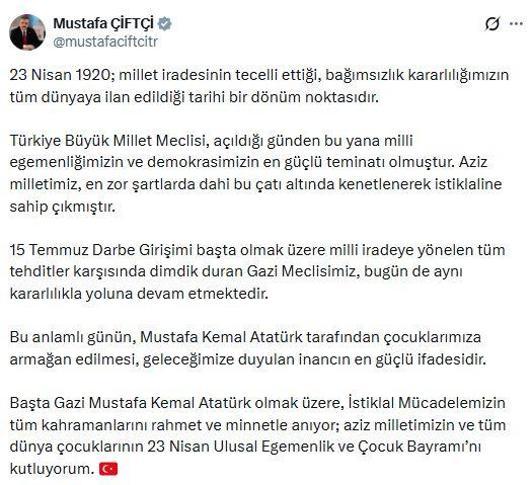 Siyasilerden 23 Nisan mesajı