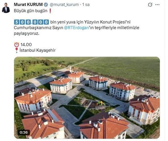 Yüzyılın Konut Projesi bugün açıklanacak