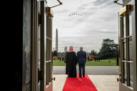 ABD Başkanı Trump ile Suudi Arabistan Veliaht Prensi Selman, Beyaz Saray’da bir araya geldi