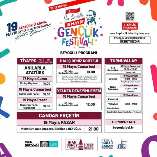 İstanbulda üç ilçeden ortak Hep Birlikte 19 Mayıs Gençlik Festivali