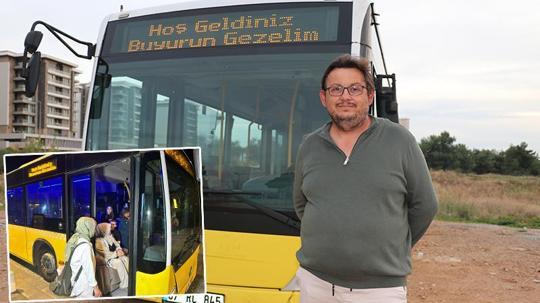 Karavan hayaliyle aldığı eski İETT otobüsüyle mahalleliyi gezdiriyor