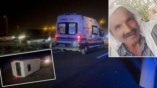 Diyarbakır’da minibüsün çarptığı yaya öldü, devrilen araçtaki 4 kişi yaralandı