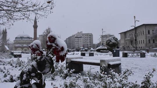 Sivas'ta kar yağışı