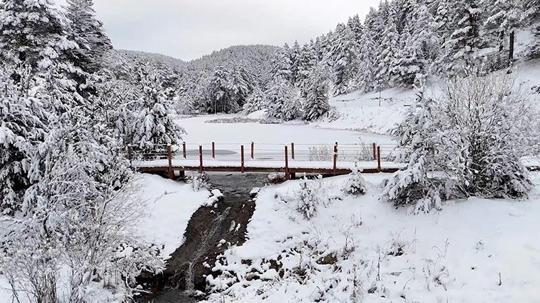 Dumanlı Tabiat Parkı’nda tablo gibi kış görüntüsü
