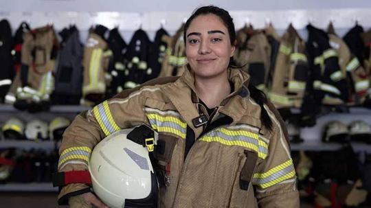 Diyarbakır’ın kadın itfaiyecilerinden Helin: Yapamayacağımı düşünenler şimdi gurur duyuyor