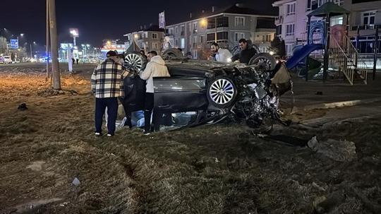 Kütahya’da takla atan otomobilin sürücüsü yaralandı