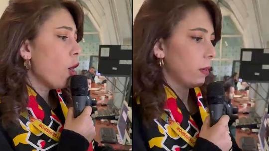 Zecorner Kayserispor-Trabzonspor maçında kadın taraftar anons yaptı