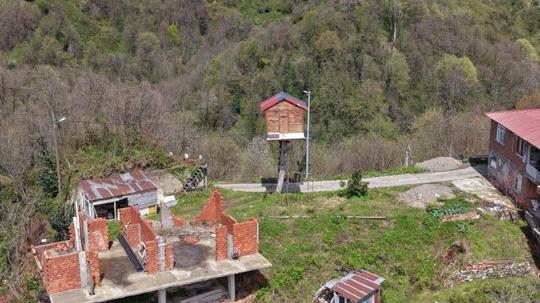 Çocukluk hayalini 25 yıl sonra gerçekleştirdi; 7 metre yüksekliğe ağaç ev yaptı