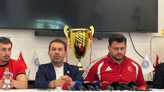 Avrupa Güreş ve Halter şampiyonalarında dereceye giren sporcular, basınla buluştu