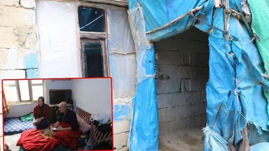 Yıkılmak üzere olan evde 6 kişilik ailenin yaşam mücadelesi
