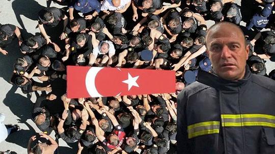 Şehit itfaiye eri, son yolculuğuna uğurlandı