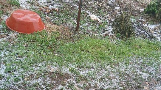 Manisa'da dolu yağışı tarım alanlarına zarar verdi