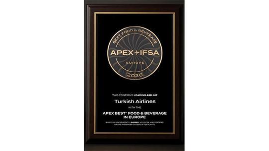 THY, 'Avrupa’nın En İyi Yiyecek & İçecek Hizmeti' ödülünü aldığını duyurdu