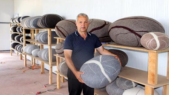 Keçe, ev ve iş yeri dekorasyonunda trend oldu