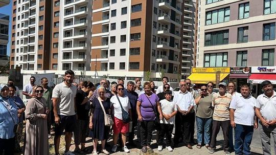 Örnekköy Kentsel Dönüşüm Projesi'nde hak sahiplerinden anahtarlı eylem