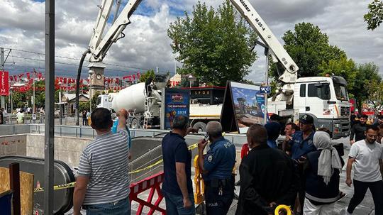 Kayseri’de beton mikserinin pompası patladı; 1 yaralı