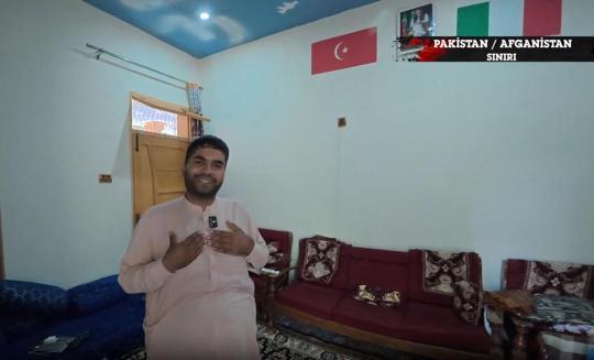 Sınır köyünde Türk bayrağı sürprizi