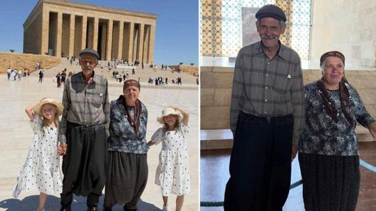 34 yıl sonra tüp bebek tedavisiyle dünyaya gelen ikiz kızlarıyla Anıtkabir’i ziyaret ettiler