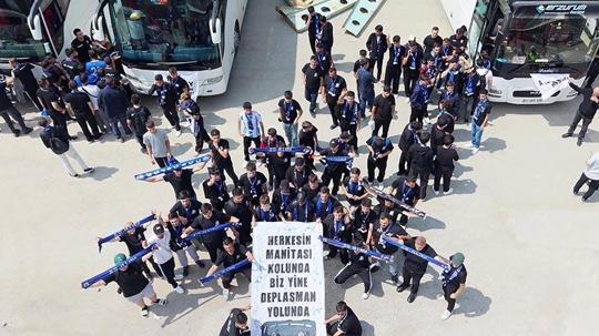 Erzurumspor taraftarı Diyarbakır deplasmanı için yola çıktı
