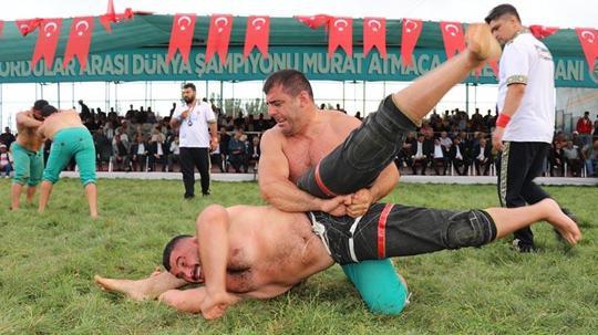 Uluslararası Pasinler Karakucak Güreşleri'nde Kenan Gör başpehlivan oldu
