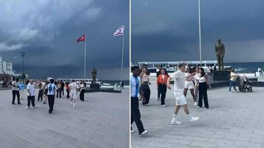 DHA’nın haberinin ardından ünü sınırı aşan 'Salla Dansı’ Girne’den kameraya yansıdı