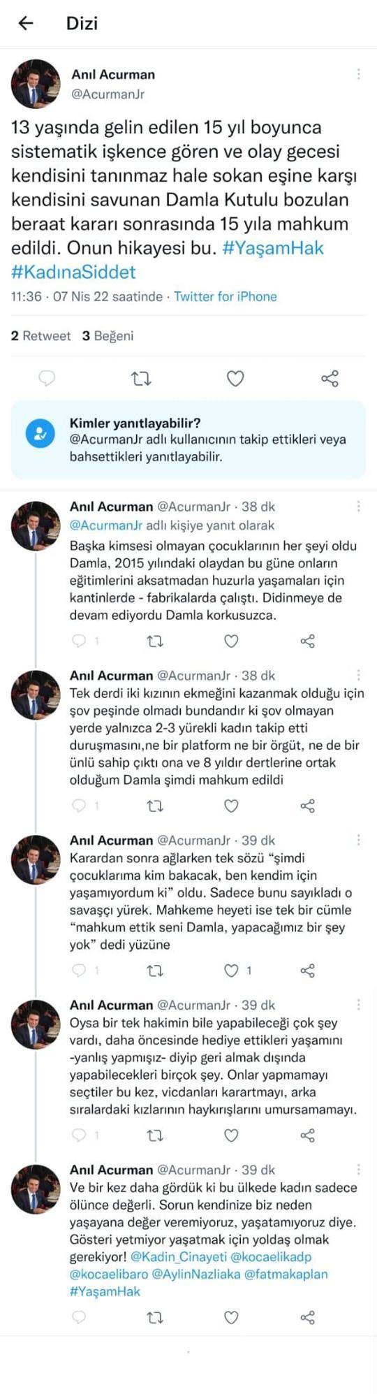 Şiddet uygulayan eşini öldüren Damlanın beraat kararı bozuldu, 15 yıl hapis cezası verildi