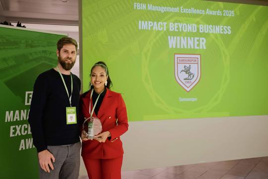 Samsunspor’a mor forma projesiyle 2 uluslararası ödül