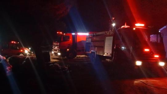 Bursa’da işçilerin kaldığı baraka, alev alev yandı