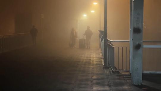 İstanbulda etkili olan sis havadan görüntülendi