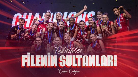 Emine Erdoğandan Filenin Sultanlarına tebrik mesajı