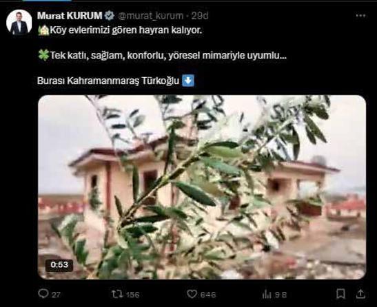 Bakan Kurum: Köy evlerimizi gören hayran kalıyor