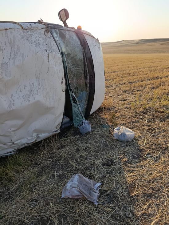 Tarım işçilerini taşıyan minibüs şarampole yuvarlandı: 2si ağır 17 yaralı