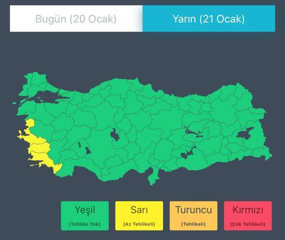 İçişleri Bakanlığından yoğun kar yağışı ve fırtına uyarısı