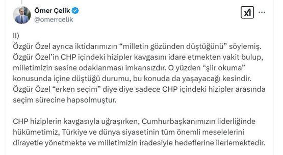AK Partili Çelik: Özgür Özel, kendi partisinin siyasi tarihine bakmalı