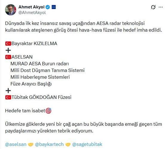 Bayraktar KIZILELMA havacılık tarihinde bir ilke imza attı