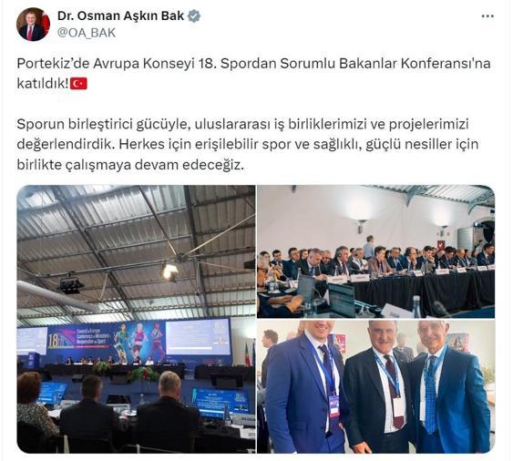 Bakan Bak, Portekiz’de konferansa katıldı