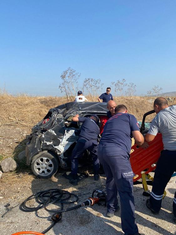 Otomobil yoldan çıkarak takla attı: 5 yaralı