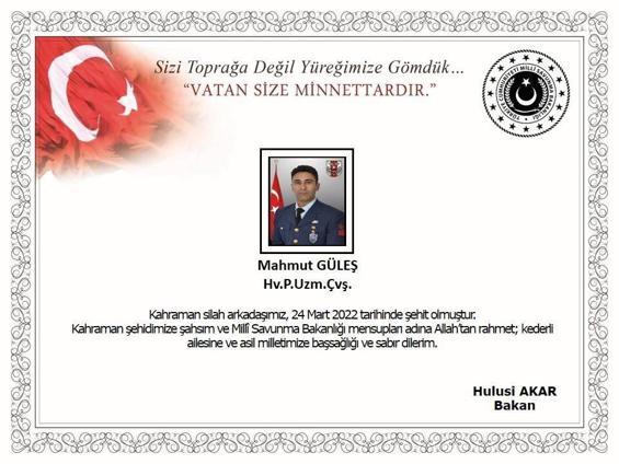 MSB: İzmirde Uzman Çavuş silah kazası sonucu şehit oldu